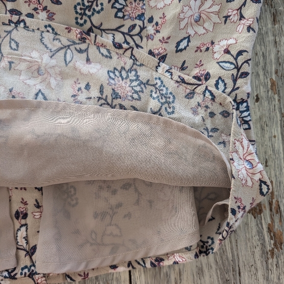 Frank And Oak Floral Flutter Sleeve Button Up Blouse Women's XS - Picture 7 of 9